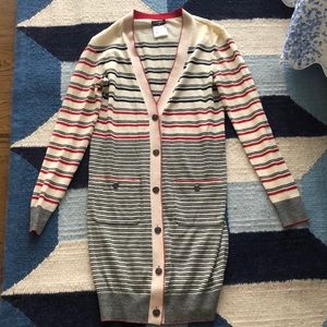 Chanel light weight stripped cardigan size 2